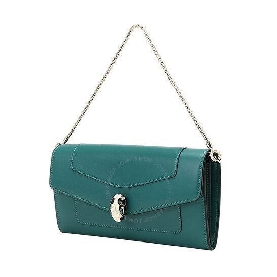 Emerald Green Serpenti Forever Wallet On Chain