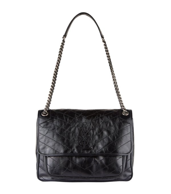 Medium Leather Niki Shoulder Bag