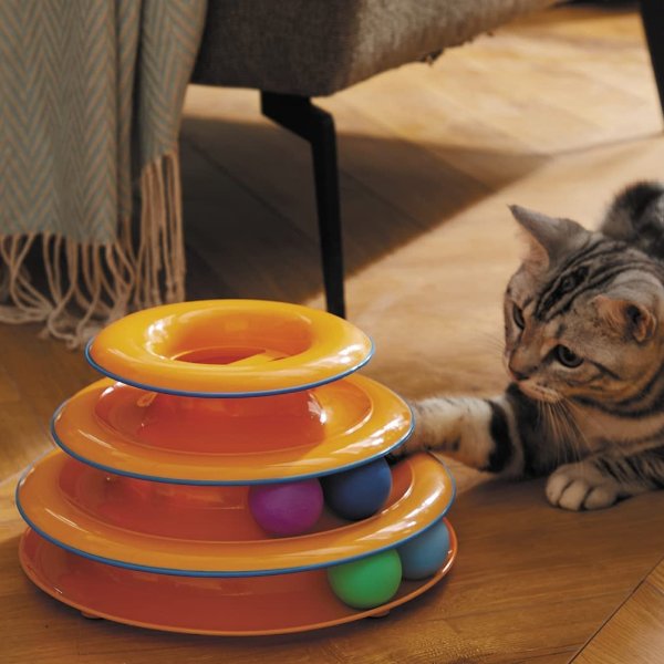 Petstages 猫咪3层球塔玩具 内置6颗小球