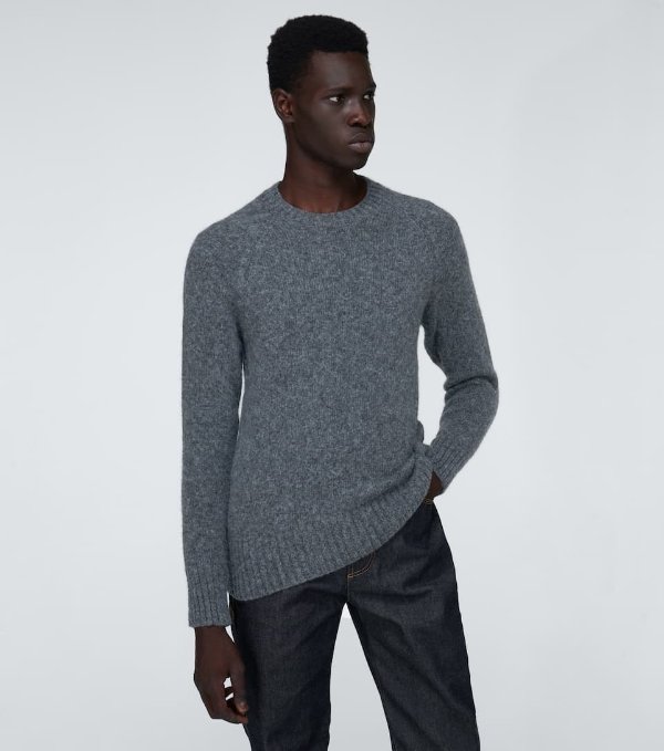 Wool-blend crewneck sweater