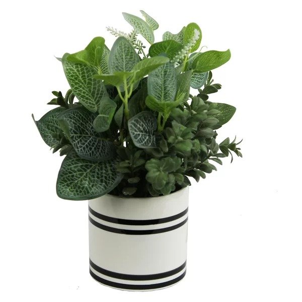 Artificial Garden Foliage Mixed Centerpiece in PotArtificial Garden Foliage Mixed Centerpiece in PotRatings & ReviewsQuestions & AnswersShipping & ReturnsMore to Explore