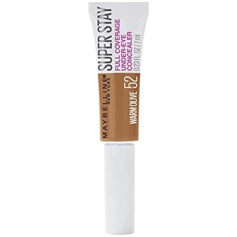 Maybelline Super Stay Super Stay Full Coverage, Brightening, Long Lasting, Under-eye Concealer Liquid Makeup Forup to 24H Wear, With Paddle Applicator, Warm Olive, 0.23 fl. oz.