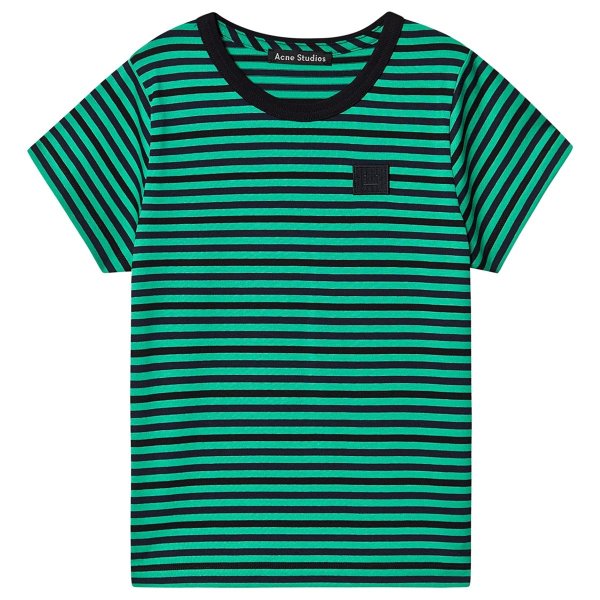 Black, Blue and Green Stripe Logo T-Shirt | AlexandAlexa