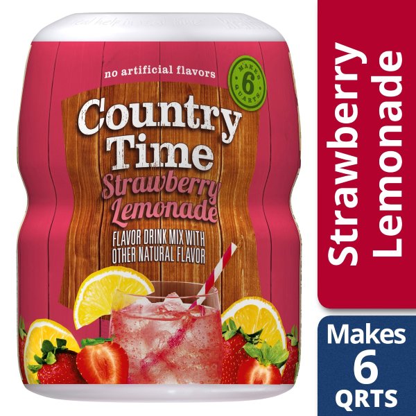 Strawberry Lemonade Drink Mix, Caffeine Free, 18 oz Jar