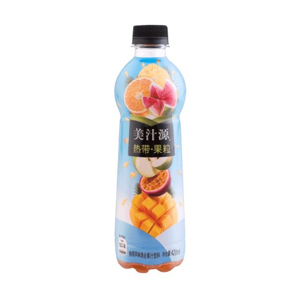 美汁源 热带果粒 热带风味复合果汁饮料 420ml