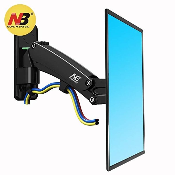 North Bayou TV Wall Mount Bracket Full Motion Articulating Swivel for 40 to 50 Inch TV with Gas Spring F350-B