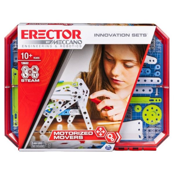 Erector by Meccano Motorized Movers - S.T.E.A.M. Building Kit with Animatronics
