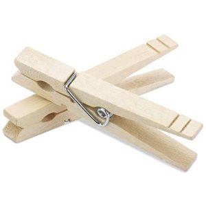 Whitmor Natural Wood Clothespins, S/100