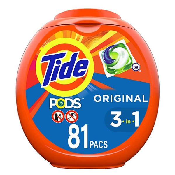 Tide PODS Laundry Detergent Soap PODS, 81 Count