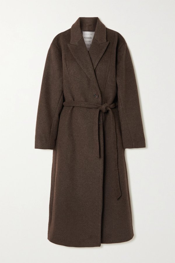 Devotion belted wool-blend coat