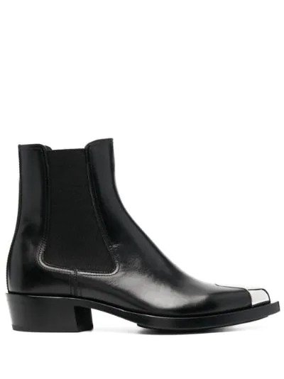 toe-cap 35mm leather boots | Alexander McQueen | Eraldo.com