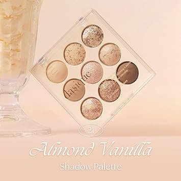 Shadow Palette #21 Almond Vanilla l Vegan l 9 Blendable Shades in Smooth Matte and Shimmer