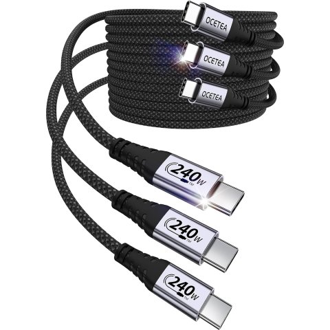 Ocetea 240W USB-C 数据线 3条装