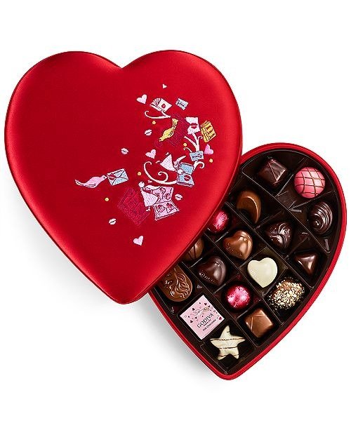 Chocolatier, Fabric Heart Chocolate Gift Box, 25 pc.