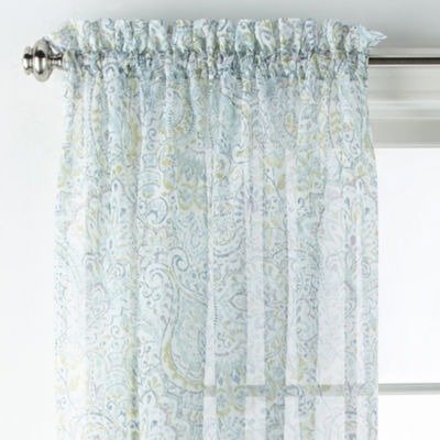 Prisma Print Sheer Rod-Pocket Sheer Curtain Panel