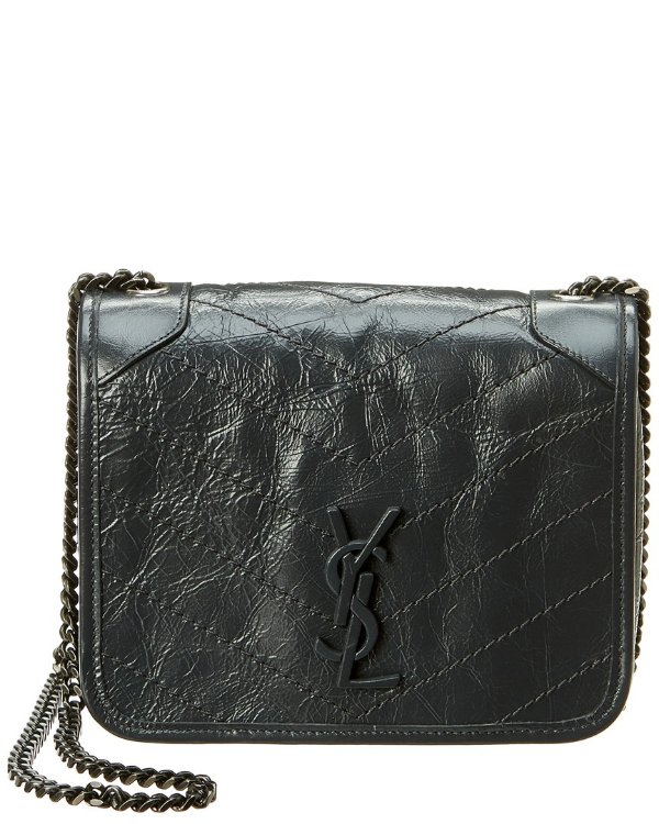 Niki Crinkled Vintage Leather Shoulder Bag