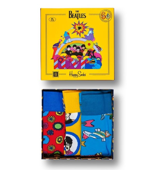 Exclusive The Beatles Socks Box Set 3pc | Happy Socks