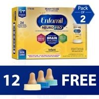 12 FREE Bottle Nipples with Purchase of TWO 24-Packs of Enfamil NeuroPro Liquid Baby Formula @Walmart