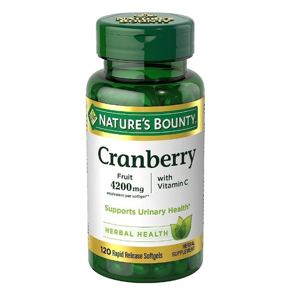 Cranberry Fruit 4200 mg, Plus Vitamin C, Urinary Tract Health, 120 Softgels