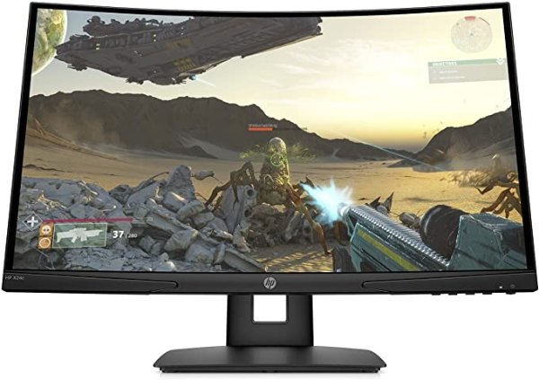 X24c Gaming Monitor | 1500R Curved Gaming Monitor in FHD Resolution with 144Hz Refresh Rate and AMD FreeSync Premium | (9EK40AA)