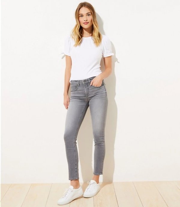 Skinny Crop Jeans in Staple Grey Wash | LOFT