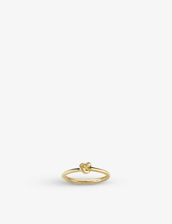 VASHI Knot 18k yellow-gold stacking ring