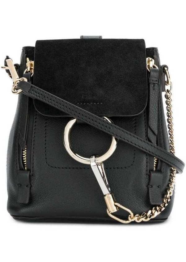 Ladies Black Faye Mini Backpack