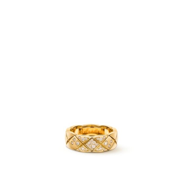 18K黄金+钻石 窄版戒指