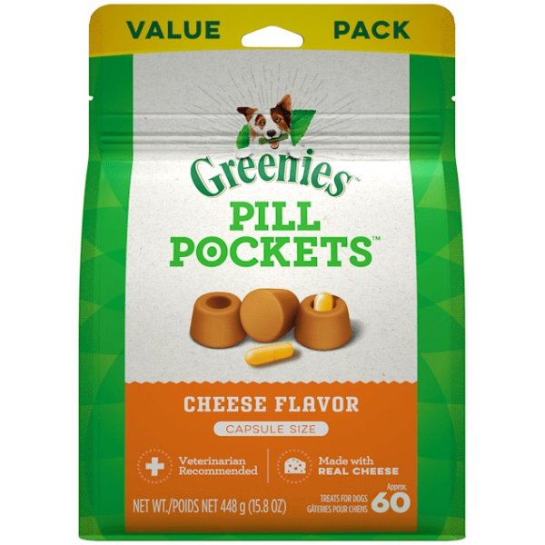 Pill Pockets Capsule Size Cheese Flavor Dog Treats, 15.8 oz., Count of 120 | Petco