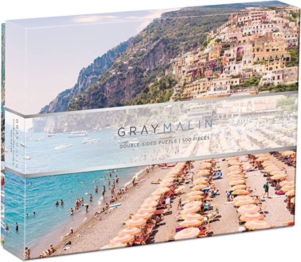 Gray Malin Italy Two-Sided Jigsaw Puzzle, 500 Pieces, 24”x18” – Stunning Photos from The Iconic Italian Riviera – Challenging Family Fun – Fun Indoor Activity