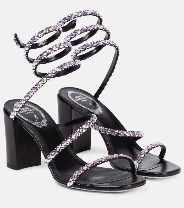 Cleo embellished satin sandals