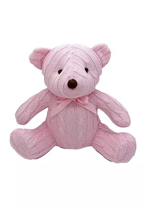 Baby Girls Large Cable Knit Bear