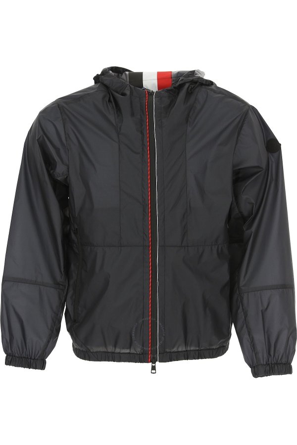 Black Lightweight Hooded Waterproof Windbreaker Jacket