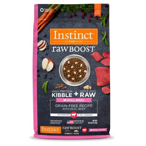 Raw Boost系列 牛肉味无谷冻干小型犬狗粮 10磅