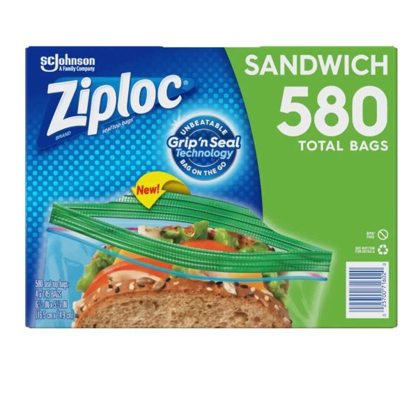 Easy Open Tabs Sandwich Bags 580