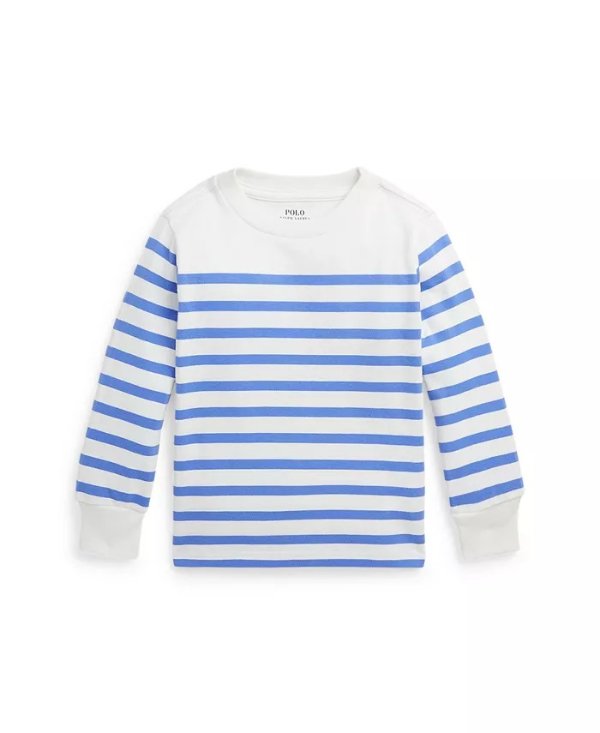 Toddler and Little Boys Striped Cotton Long-Sleeve T-shirt