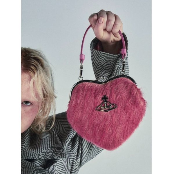 Pink Belle Heart Frame Bag