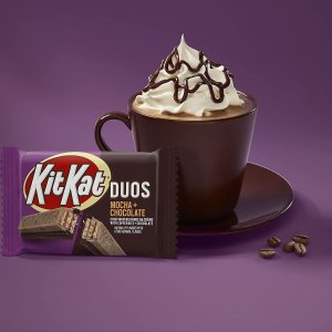 KIT KAT DUOS Mocha Creme and Chocolate Wafer Candy, 1.5 oz Bars, 24 Count