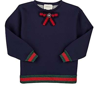 Kids' Bow-Appliqued Cotton Bonded-Jersey Sweatshirt