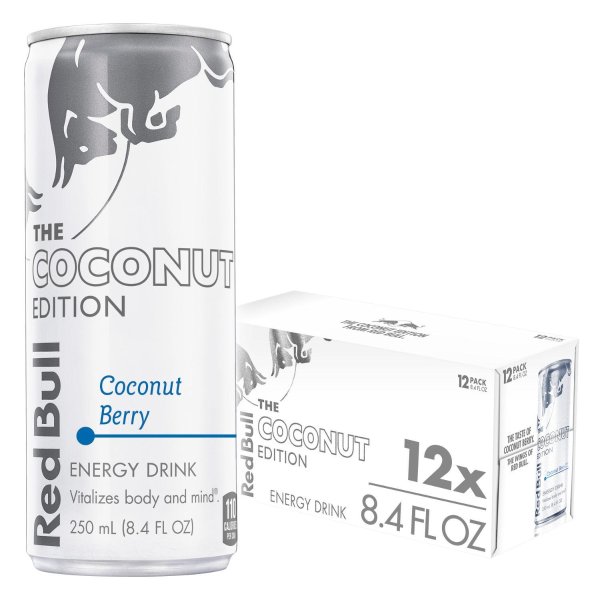 (12 Cans) Red Bull Energy Drink, Coconut Berry, Coconut Edition, 8.4 fl oz