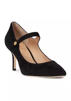Lanette Suede Mary Jane Pumps