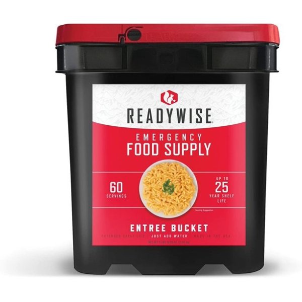 ReadyWise Emergency Food Supply, Entree Variety, 25-Year Shelf Life, 60 Servings