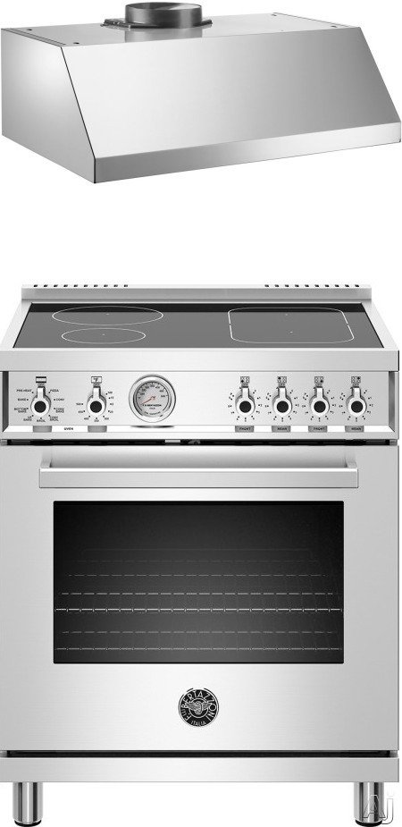 Bertazzoni BERARH102 2 Piece Kitchen Appliances Package with Electric Range in Stainless Steel