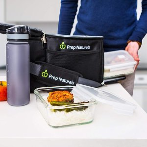 Prep Naturals Glass Meal Prep Containers - Food Prep Containers with Lids Meal Prep