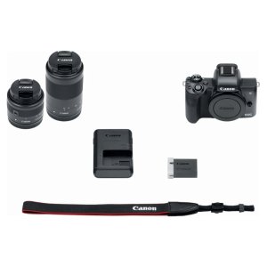 Canon EOS M50 Mirrorless + 15-45mm & 55-220mm Lenses