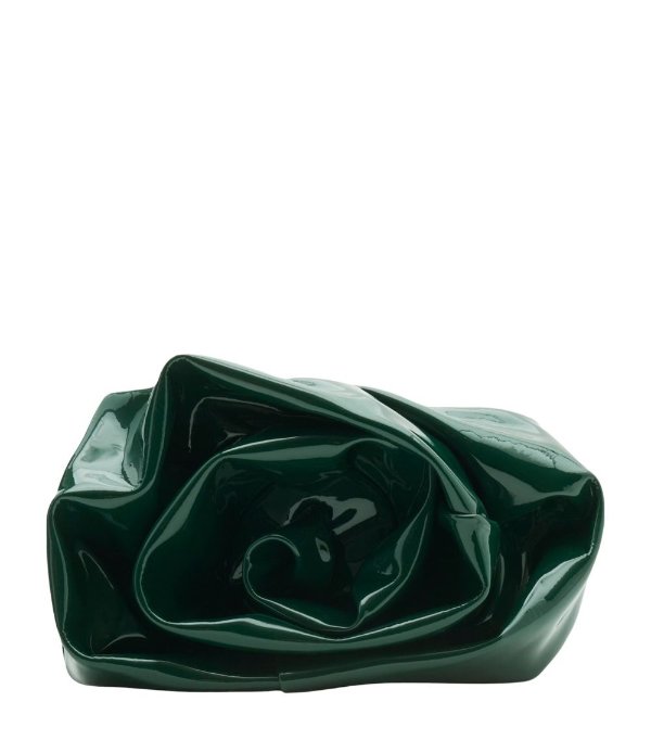 EXCLUSIVE Patent Leather Rose Clutch