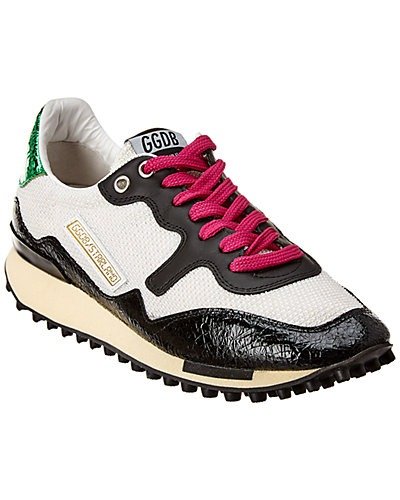 Leather-Trim Sneaker