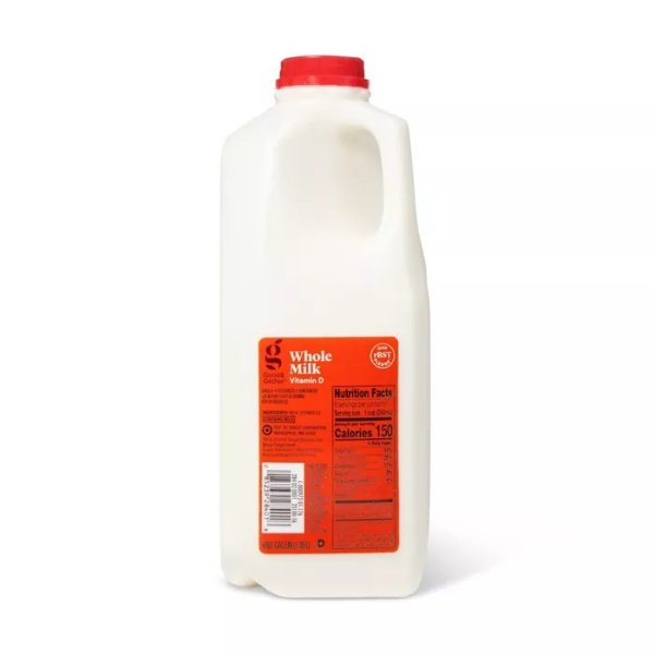 纯牛奶  0.5加仑