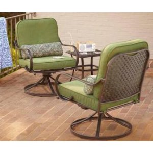 Fall River 3-Piece Patio Chat Set with Moss Cushion