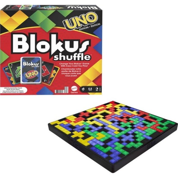 Blokus Shuffle: UNO Edition Board Game for 7 Years Old & Up